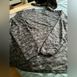 Grey and black camo long sleeve shirt